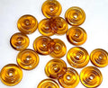 Topaz Small Lampwork Glass Disc Beads