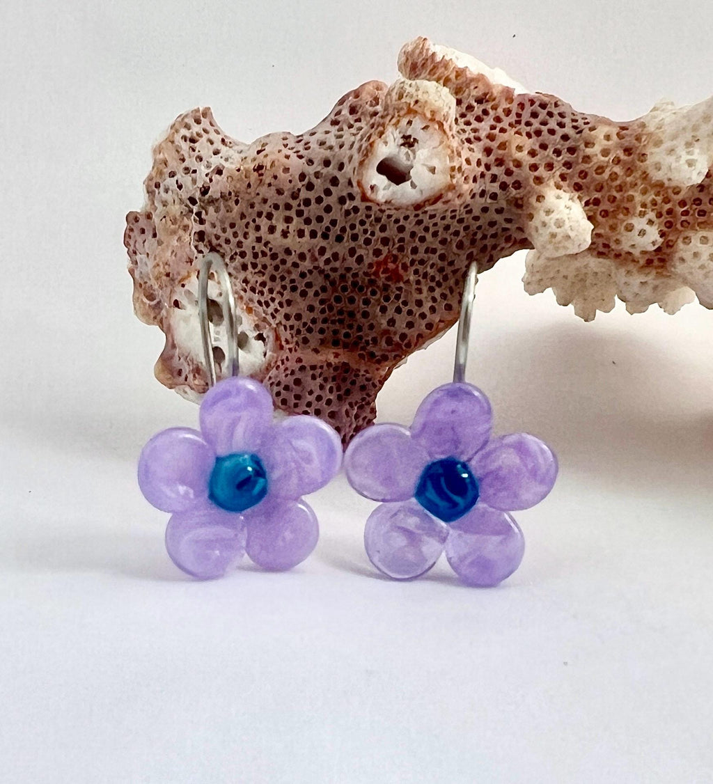 Wisteria Glass Flower Earrings