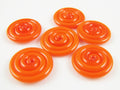 Opaque Orange Lampwork Glass Disc Beads