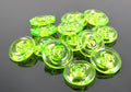 Lime Green Small Lampwork Glass Disc Beads